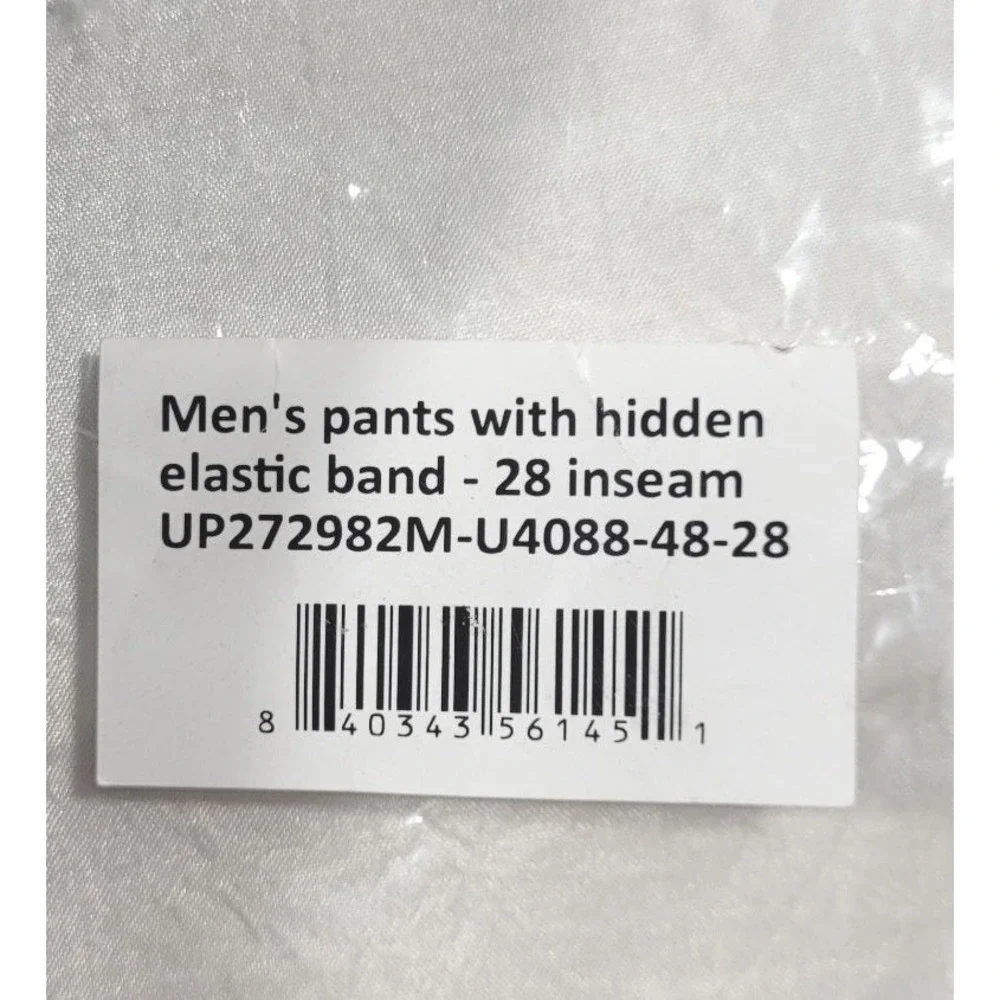 GRMNT Men's Hidden Elastic Waistband Work Pants - Navy Blue - Sz 48/28